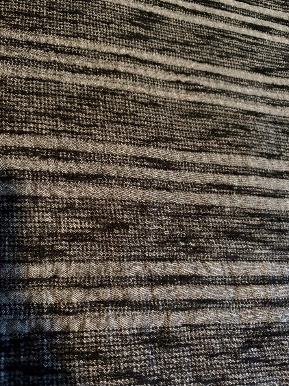 Sonoma Black and Gray Striped Quilted Throw